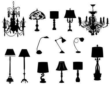 Lamps and chandeliers clipart