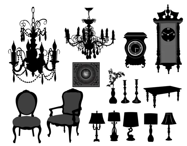 stock vector Antique furniture