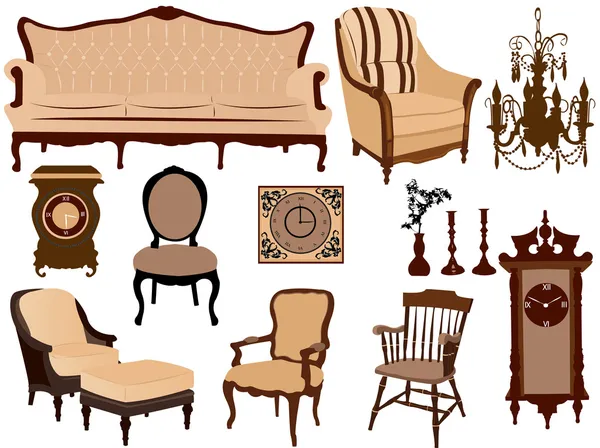 Antique furniture — Stock Vector