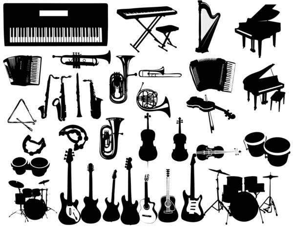 Instrumentos musicales Ilustración de stock