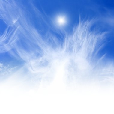 Peaceful blue sky clipart