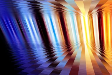 Abstract room of lights clipart