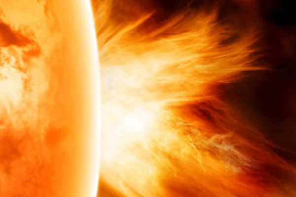 太阳上的爆炸 — 图库照片