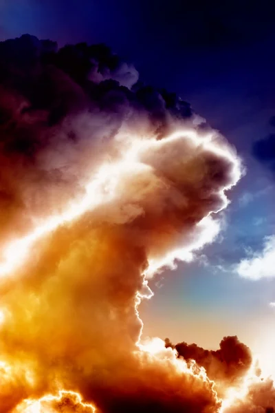 Fire wave in sky — Stock Photo, Image