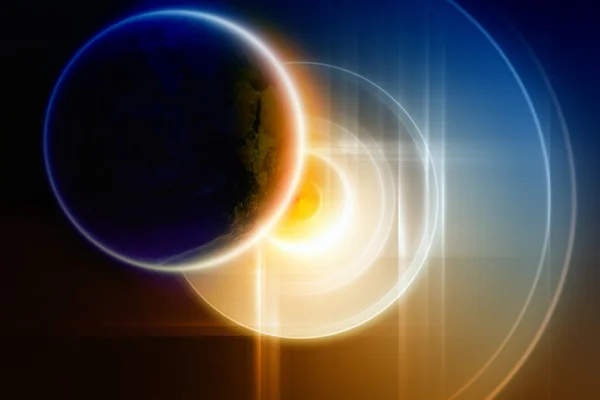 Backup planeta abstrato no disco rígido grande — Fotografia de Stock