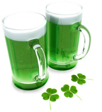 Two green beer's clipart