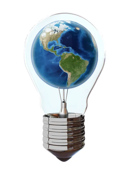 Earth light bulb concept — Stock Photo, Image