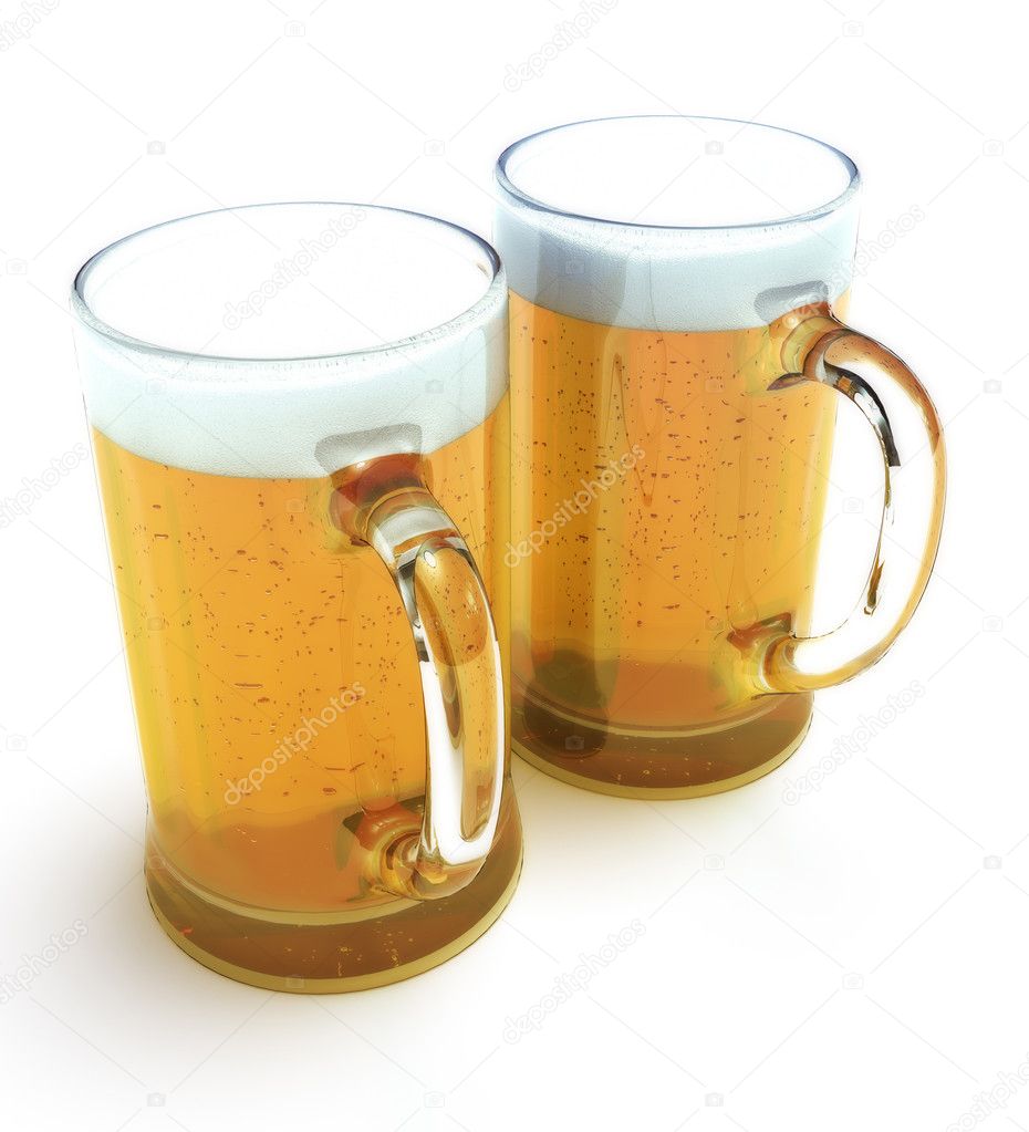Two beer mugs — Stock Photo © digitalstorm #6590211