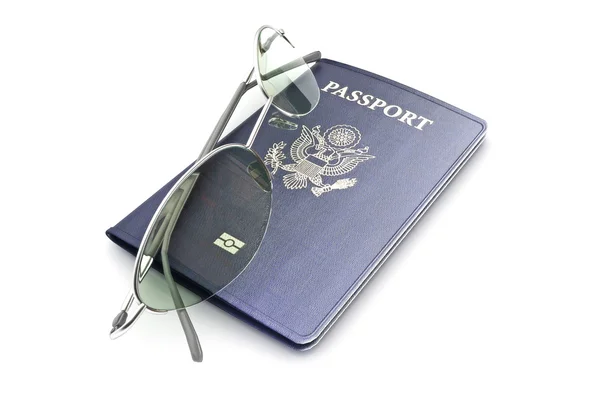 Passeport avec lunettes — Photo