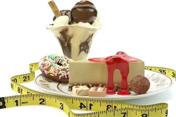 stock image Rich calorie desserts