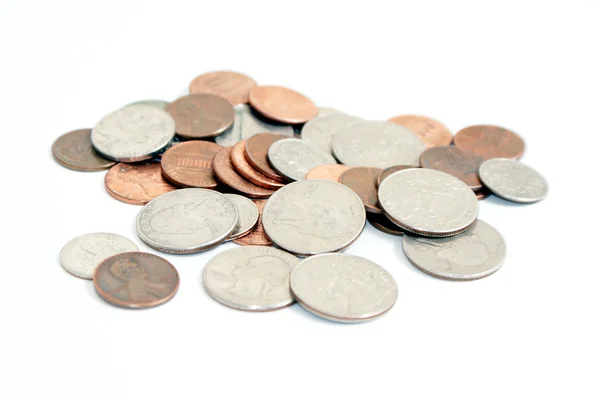 Dolar, centów monet — Zdjęcie stockowe