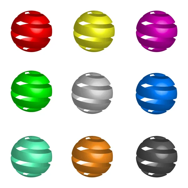 Vector of Coloured Spheres — Stock Vector