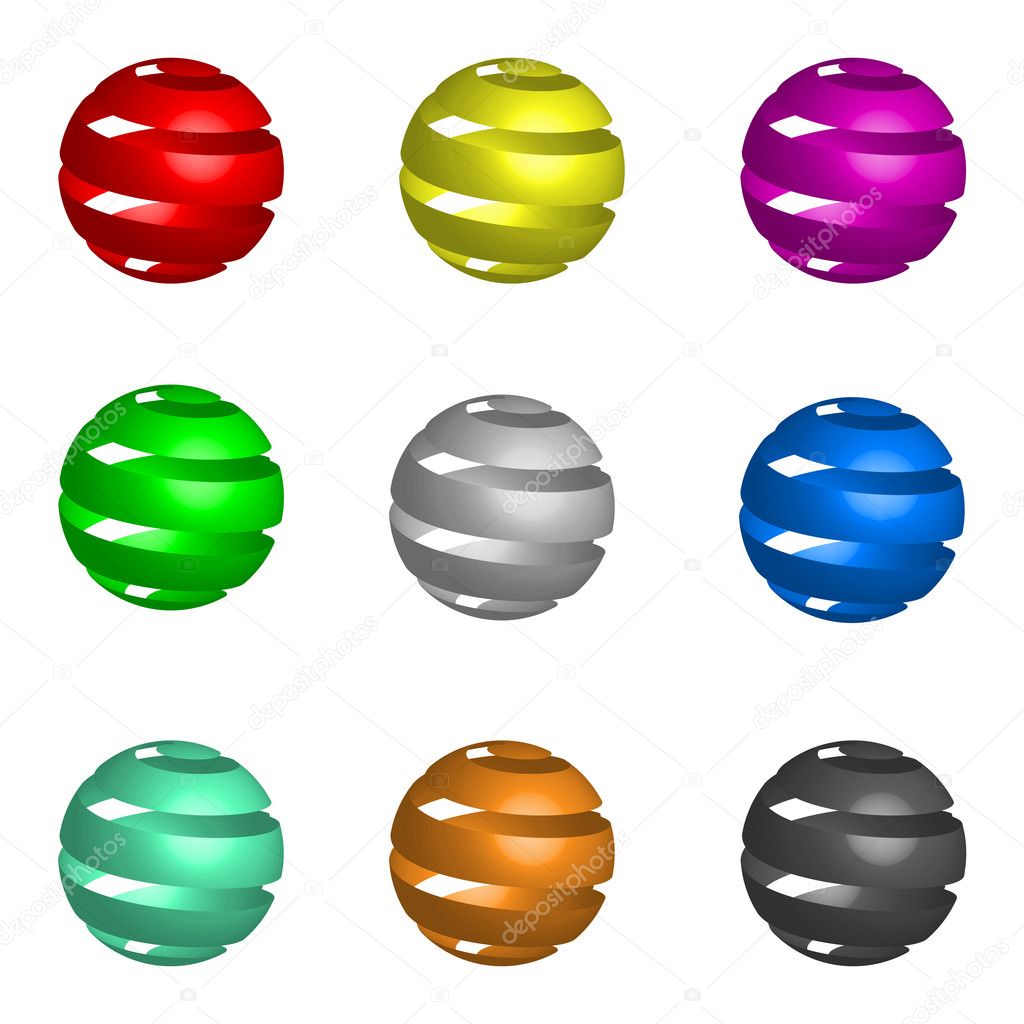 Vector of Coloured Spheres