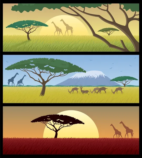 Afrika Landskap — Stock vektor