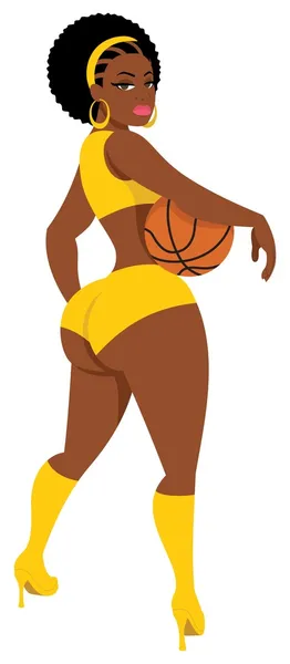 Κορίτσι μπάσκετ — Διανυσματικό Αρχείο