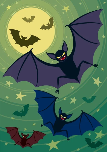 Morcegos de desenhos animados —  Vetores de Stock