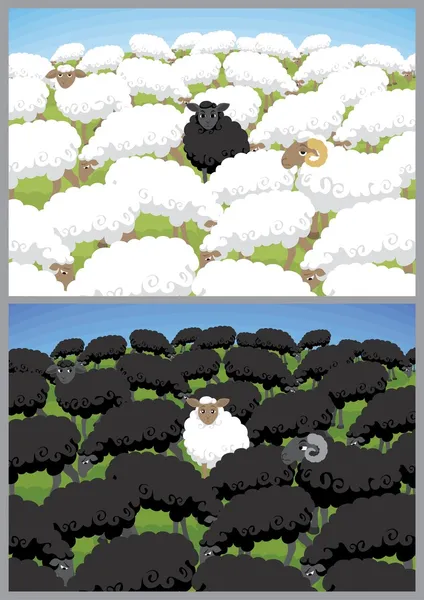 Μαύρο πρόβατο — Διανυσματικό Αρχείο