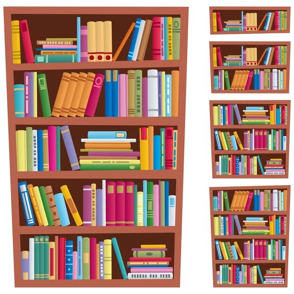 Bücherregal — Stockvektor