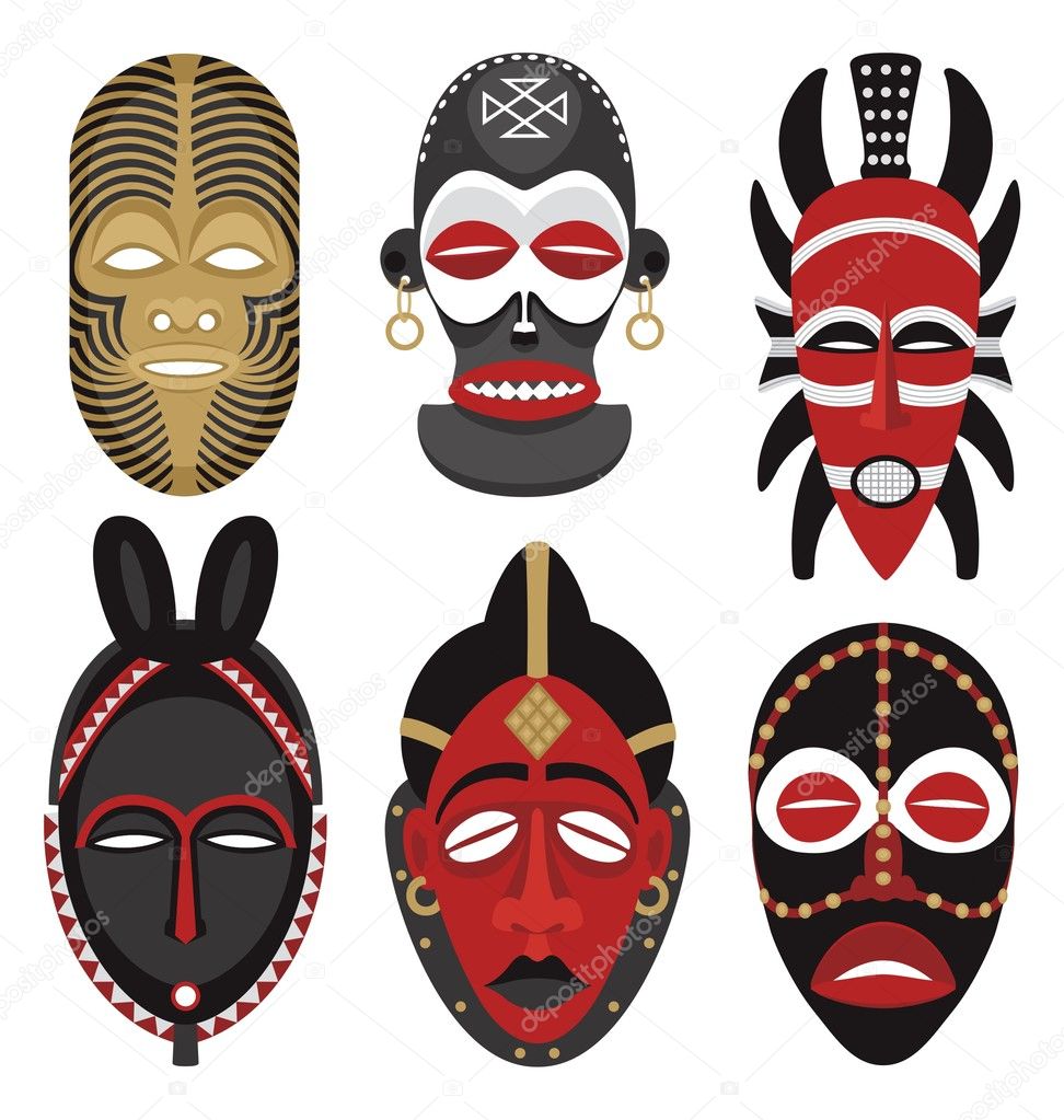 African masks Stock Vector Image by ©Malchev #6493807