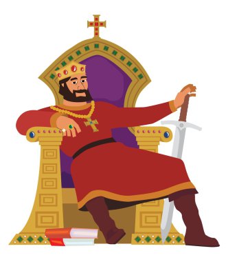 Happy King On White clipart
