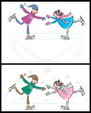 Ice Skating Couple clipart