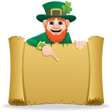 Leprechaun Scroll 2 clipart