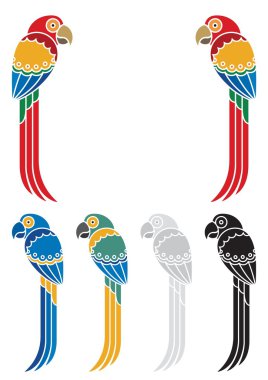 Parrots clipart