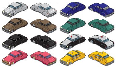 Retro Cars clipart