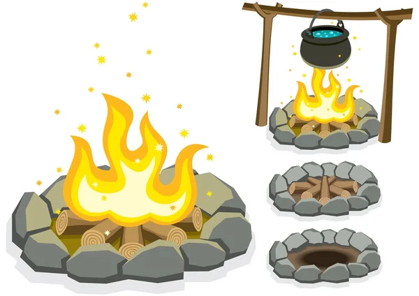 Campfire — Stock Vector