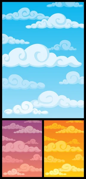 Paysage nuageux — Image vectorielle