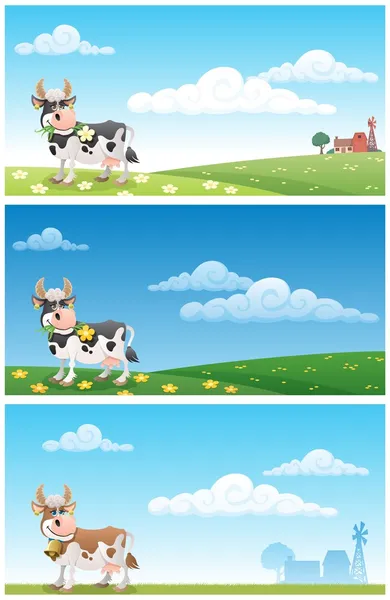 Mléčná farma — Stockový vektor