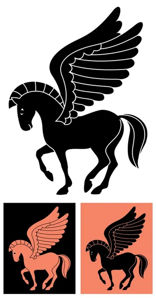 Dekorativer Pegasus — Stockvektor