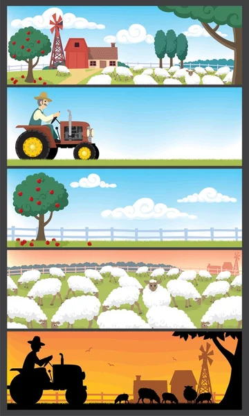 Farm Landscapes — Stock Vector