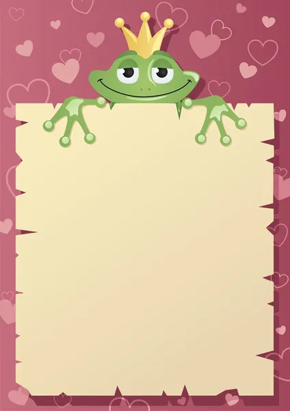 青蛙王子的信 — 图库矢量图片