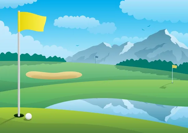 Terrain de golf — Image vectorielle