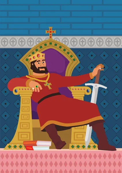 Счастливый король — стоковый вектор