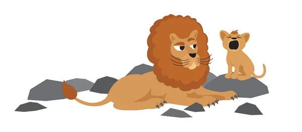 Lions rugissent — Image vectorielle