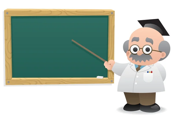 Professor & Blackboard — Stockvector