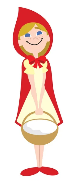 Красная Шапочка на белом — стоковый вектор