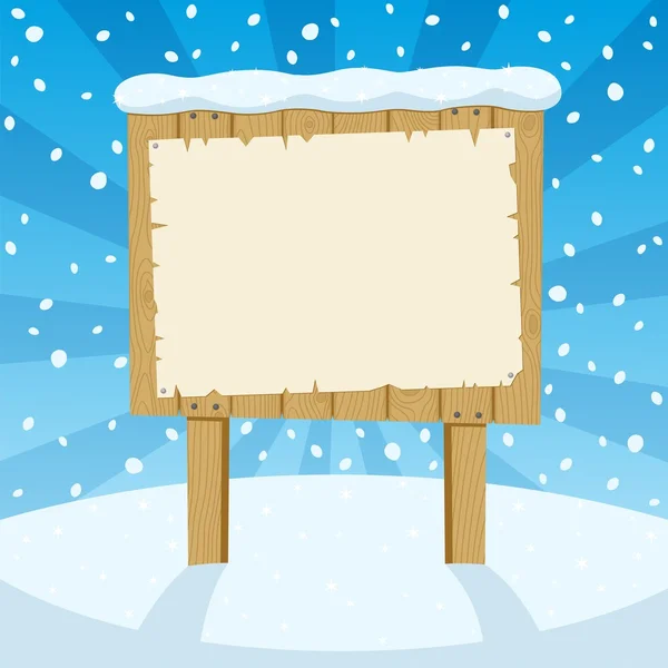 Sign & Snow — Stock Vector