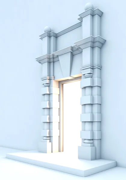 Klassisches Portal mit Licht im Inneren. — Stockfoto