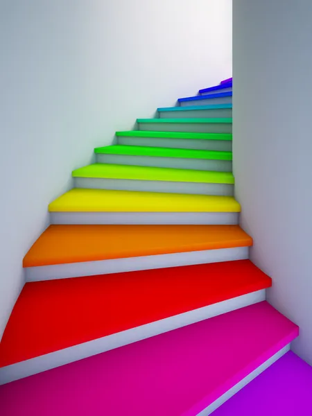 Renkli sarmal merdiven geleceğe. — Stok fotoğraf