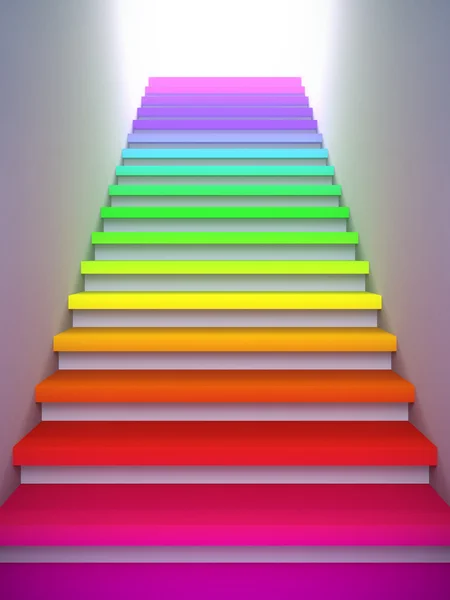 Barevné schodiště do budoucnosti. — Stock fotografie