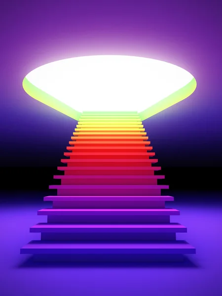 Kleurrijke trap naar de toekomst. — Stockfoto