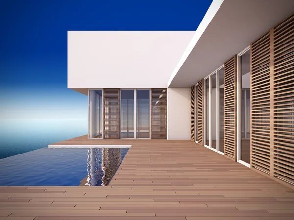 Moderní dům v minimalistickém stylu. — Stock fotografie