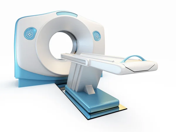 Scanner de ressonância magnética, isolado em fundo branco . — Fotografia de Stock