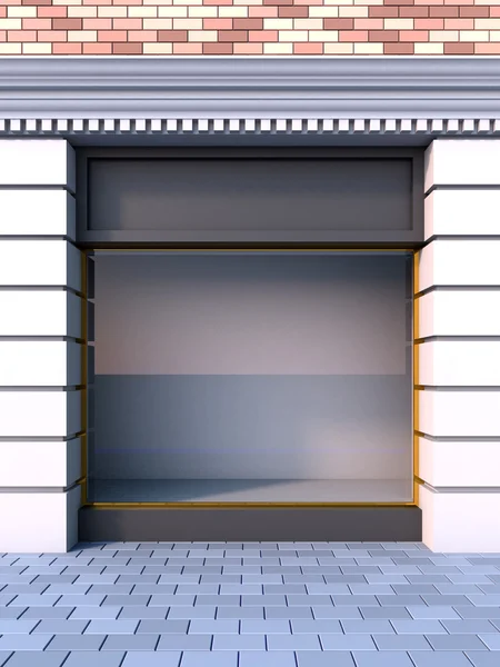 Классическая пустая витрина магазина с дневным освещением . — стоковое фото