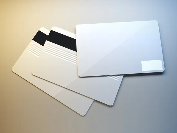 Cartões de crédito de plástico . — Fotografia de Stock