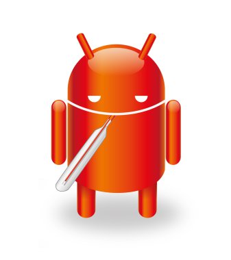 Android Robot infected with virus
