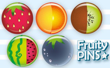 Fruity pins clipart